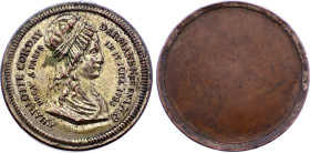 Charlotte Corday (1793), Palloy (Cuivre argenté, 25.85 gr, 35 mm). Hennin unlisted. Superbe, Anciennement avec bélière.