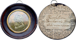 Cliché uniface Alexandre de Beauharnais (1794), Liénard (Cuivre, 40 mm). Type "Décapité à Paris".
Alexandre François Marie, vicomte de Beauharnais, es...