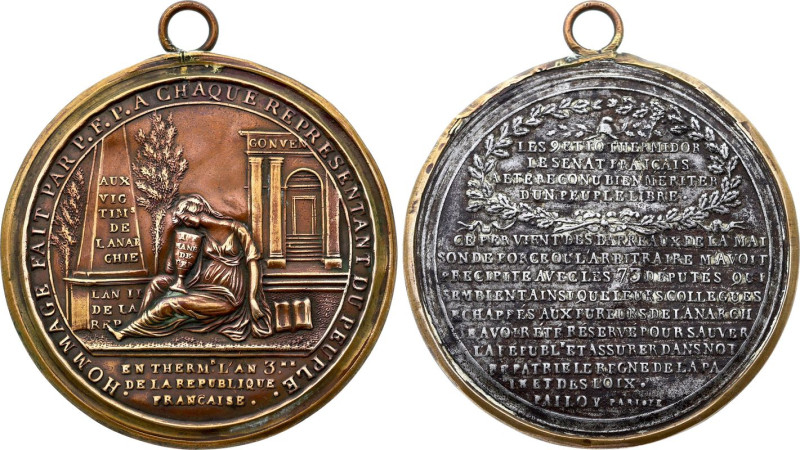 Hommage aux Représentants (17 Août 1795), Palloy (Cuivre, 14.00 gr, 55 mm). Henn...