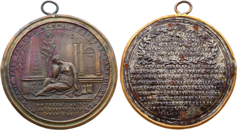 Hommage aux Représentants (17 Août 1795), Palloy (Fer, 16.10 gr, 56 mm). Hennin ...
