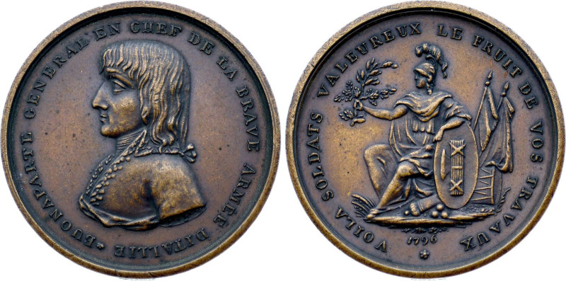 Napoleon Bonaparte, Victoire pendant la campagne d'Italie 1796 (Bronze, 33.40 gr...