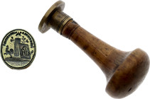 Cachet Révolutionnaire, Liberté Egalité (circa 1790) (Laiton doré, 28.03 gr, 21 mm). Superbe.

Provient de la collection du Docteur André Bernheim...