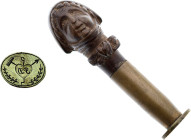 Cachet Révolutionnaire Jacobins (circa 1790) (Laiton doré, 65.83 gr, 24 mm). Superbe.

Provient de la collection du Docteur André Bernheim