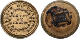 Bouton révolutionnaire, Louis XVI, District de Chartres (Cuivre, 18 mm). Superbe.

Provient de la collection du Docteur André Bernheim