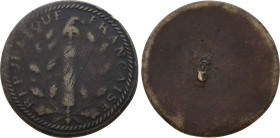 Bouton révolutionnaire, République Française (circa 1789) (Cuivre, 25 mm). Beau.

Provient de la collection du Docteur André Bernheim