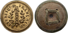 Bouton révolutionnaire, République Française (circa 1789) (Cuivre, 17 mm). Superbe.

Provient de la collection du Docteur André Bernheim