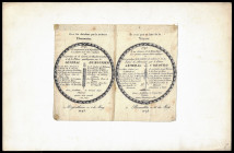 [DUMOURIEZ; COBOURG]. Convention Nationale (1792-1795).
Gravures présentant à gauche le tract de propagande distribué par le Général Charles François ...