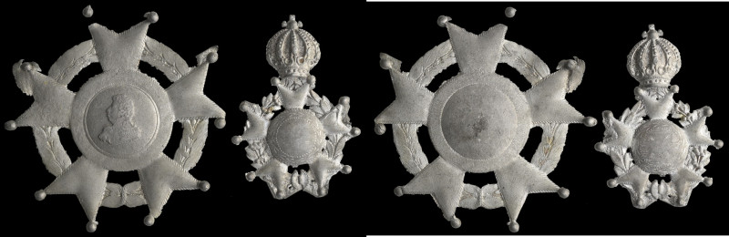 Brazil, Empire, Order of the Southern Cross, Type 1 (1822-91), a pair of lead tr...
