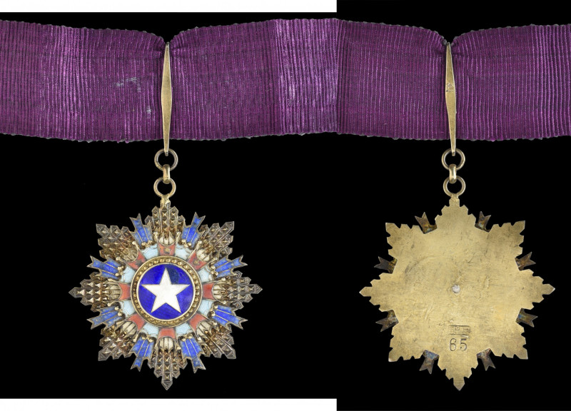 China, Republic, Order of the Brilliant Star, Fourth Class, neck badge, in silve...
