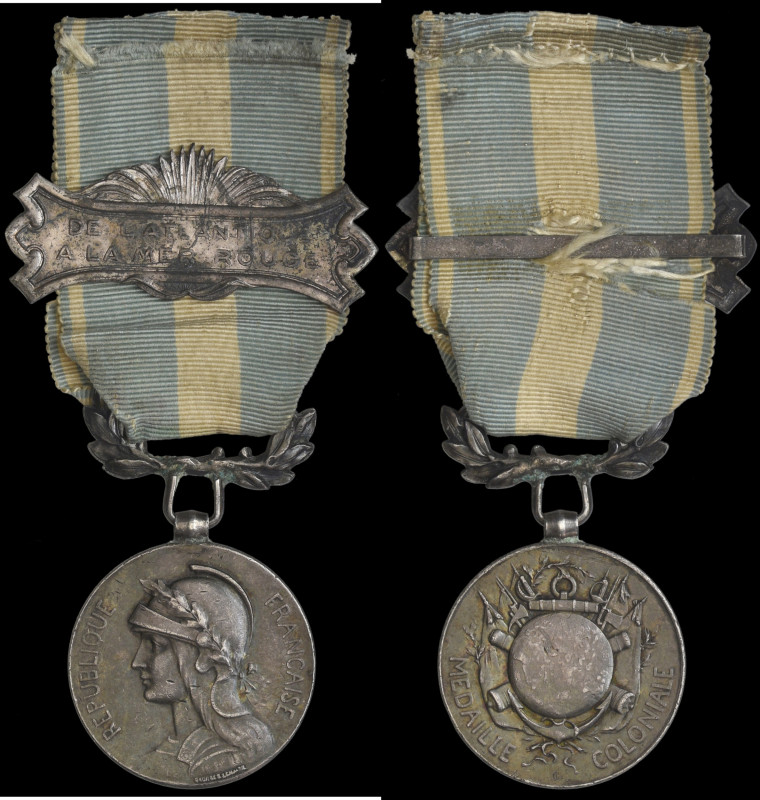 Médaille Coloniale, official type, by Georges Lemaire, in silver, rim stamped ar...