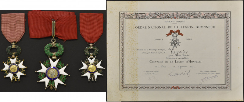 Légion D’Honneur, Fourth Republic, Commander’s neck badge, in silver-gilt and en...