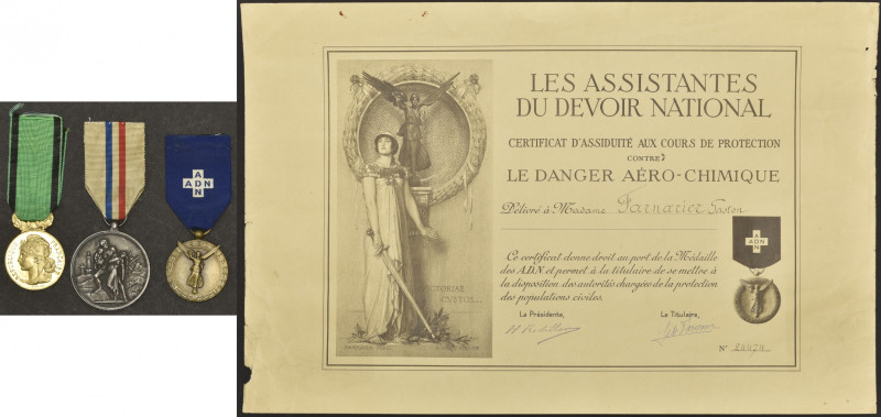 Third Republic, Société Française de Sauvetage, large silver medal, by Oudine, r...