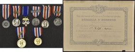 Ministerial and Related Medals of Honour: Médaille d’Honneur des Chemins-de-Fer (7), type 1 (3), all in silver, with locomotive clasp on riband (2) (Q...