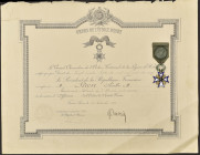 Colonial Orders: Order of the Black Star, Officer’s breast badge, in silver-gilt and enamels, with brevet to Lieutenant Charles M. Steese, United Stat...