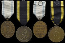 Germany, Bavaria, Regimental Jubilee Medals (2), both in bronze, Kgl. Bayer. 2 Infant. Regiment Kronprinz 1932, by CV++, 36mm, and 10 IR König 1932, 4...