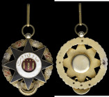 India, Bahawalpur, Imtiaz i Abbasia, Second Class, neck badge, in silver-gilt and enamels, width 50.5mm, good very fine

Estimate: GBP 400 - 600