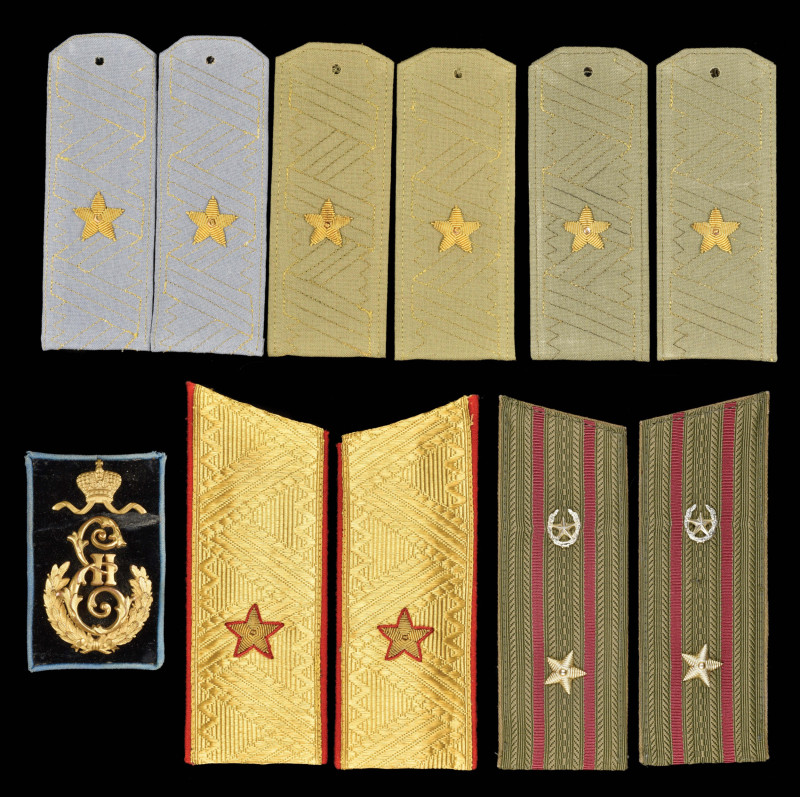 Russia, Single Shoulder Insignia of the 34th Sevsk Infantry Regiment, in bronze-...