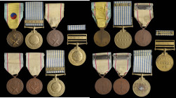South Korea, Korean War Medal (4), in dark (3) and light bronze, U.N. Korea (3), Korean language issue, one in case of issue, very fine or better (7)...
