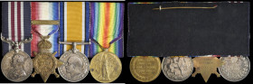 A Great War M.M. Group of 4 awarded to Bombardier Frederick Taylor, “D” (Howitzer) Battery, 64th Brigade, Royal Field Artillery, who was wounded in ac...