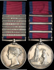 Military General Service, 1793-1814, 8 clasps, Ciudad Rodrigo, Badajoz, Salamanca, Vittoria, Pyrenees, Nivelle, Nive, Toulouse (J. Butcher, Gunr. Roya...