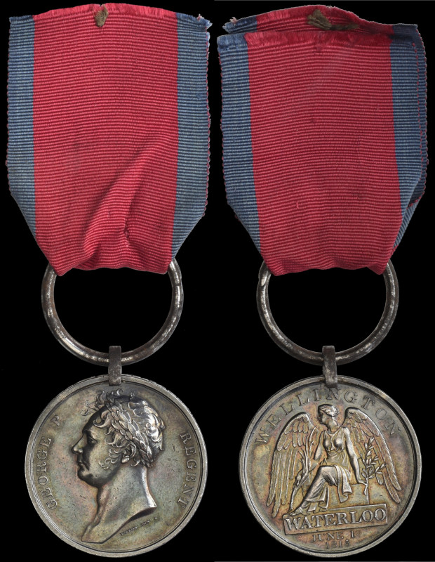 The Important Waterloo Medal awarded to Captain Robert Preston Campbell, Ceylon ...
