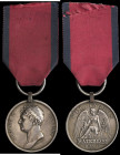 Waterloo, 1815, with original steel clip and contemporary split-ring suspension (Thomas Cowley, Gunner. Royal Horse Artillery.), lightly toned, minor ...