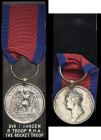 Waterloo, 1815, with original steel clip and split-ring suspension (Tho. Vanden, Driver, Royal Horse Artillery.), swing mounted on plastic mount for d...