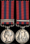 India General Service, 1854-1895, single clasp, Northwest Frontier (1778 Driver. Wm Fisher, B/5 R.H.A.), impressed naming, lightly toned, very fine Dr...