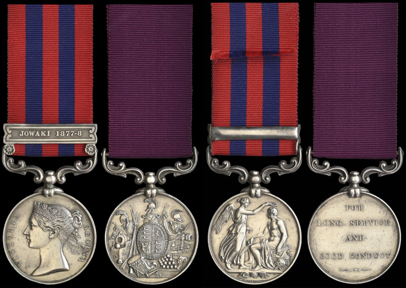 An India General Service and L.S.G.C. Pair awarded to Sergeant J. Goodhart, Roya...