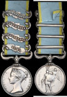 The ‘Light Brigade’ Charger’s Crimea Medal with 4 clasps awarded to Troop Sergeant-Major Edwin Leaney, of ‘E’ Troop, 13th Light Dragoons, a confirmed ...