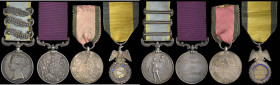 The ‘Heavy Brigade’ L.S.G.C. & French Medaille Militaire Group of 4 awarded to Regimental Sergeant Major Maxwell Grant Davidson, 5th Dragoon Guards, a...