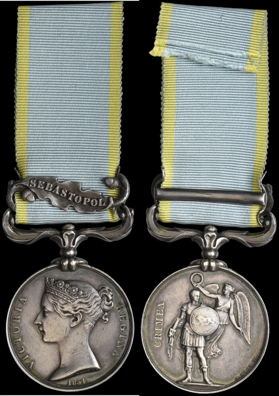 Crimea, 1854-56, single clasp, Sebastopol (C. Poulton. Wheeler. Rl. Horse Arty.)...