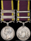 Second China War, 1857-60, 2 clasps Taku Forts 1860, Pekin 1860 (Chas Hicks. 1st Bn 2nd Regt), officially impressed, suspension once re-tightened, a f...