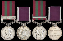 An India General Service ‘Pubjab Frontier 1897-98’ and Army Long Service & Good Conduct Pair awarded to Corporal Henry Whittet, Royal Horse Artillery,...