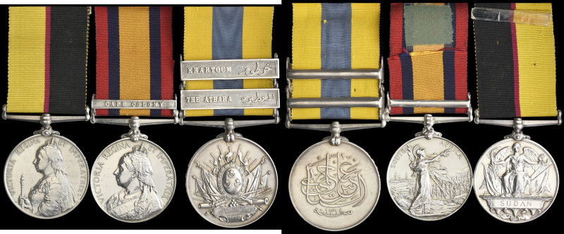 A Queen’s Sudan and Boer War Casualty Group of 3 awarded to Private William Doug...