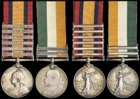 A Boer War Pair awarded to Driver C. J. Cooksey, “O” Battery, Royal Horse Artillery, comprising: Queen’s South Africa, 1899-1902, 2nd type reverse, 6 ...