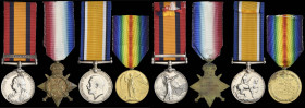 A Boer War and Great War Group of 4 awarded to Private William Seviour, Royal Artillery, late “Q” Battery, Royal Horse Artillery, of ‘Sanna’s Post’ fa...