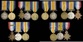 Great War 1914 Star Trios (2) to Private David Anderson, Highland Light Infantry, wounded in action, and Private David G. Brown, 2nd Battalion, Argyll...