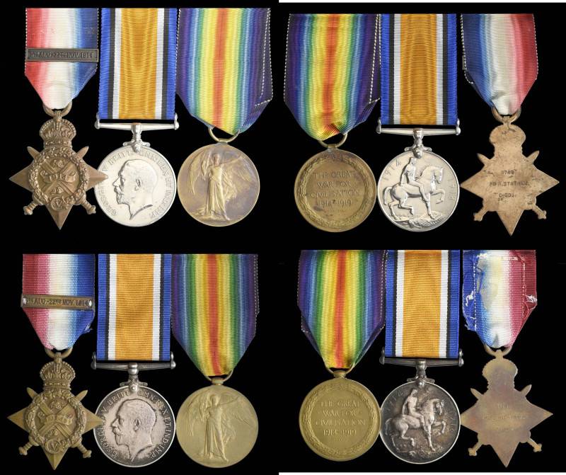 Great War 1914 Star Trios (2) to Lance-Sergeant Robert Statham, 2nd Battalion, C...