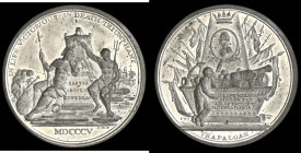The Death of Lord Nelson, 1805, by P. Wyon for J. Bissett, in white metal, seaman mourning beside Nelson’s tomb rev., Britannia and Neptune seated, 52...