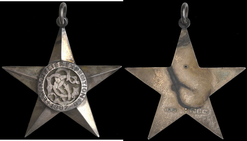 Emin Relief Expedition Star, 1887-89, in silver, bearing hallmarks for Birmingha...