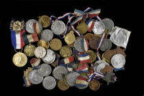 A Collection of British Coronation and Jubilee Medals (44), in bronze, gilt metal and white medal, many from Glasgow, relating to Queen Victoria (11),...