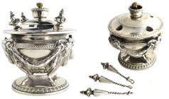 An Ornate Victorian Regimental Silver Cigar-Lighter or Table-Lighter, by Hunt & Roskell, underside marked ‘Hunt & Roskell / Late / Storr & Mortimer / ...