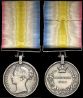 Candahar, 1842, engraved in a running script (Sowar Akbar Khan 1st Irregular Cavy.), with original steel clip and bar suspension, very fine [17 medals...