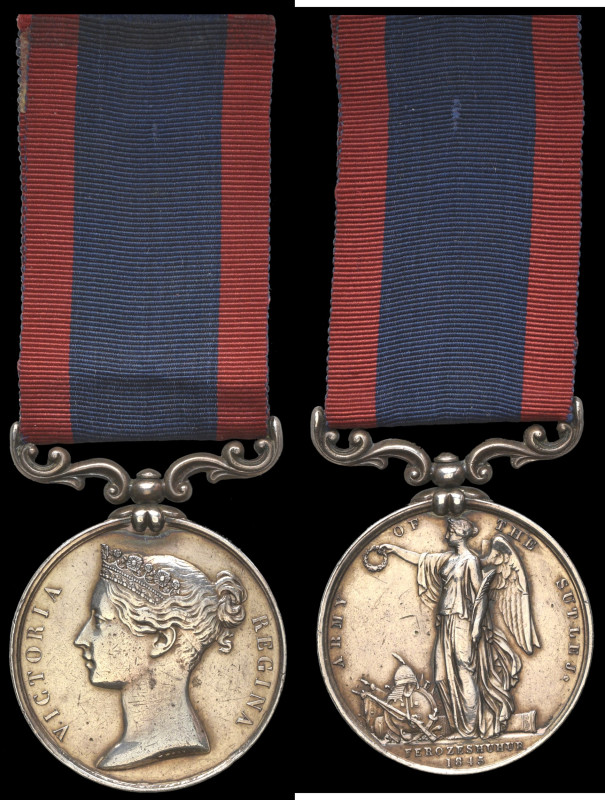 Sutlej, 1845-46, reverse Ferozeshuhur 1845, no clasp, impressed (Trooper Bhooray...