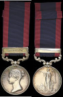 Sutlej, 1845-46, reverse Ferozeshuhur 1845, single clasp, Sobraon, impressed (Private Yanoo Khan. 4th Coy. 4th. Battn. Arty.), almost very fine Ex D.N...