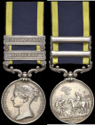 Punjab, 1848-49, 2 clasps, Chilianwala, Goojerat, engraved in a running script (Sowar Golamee Khan, 3rd I.C.), very fine Ex A.M. Shaw collection, D.N....