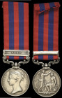 India General Service, 1854-95, single clasp, Pegu, engraved in a running script (Sepoy Shooeboo. Arracan Local Battn), suspension somewhat loose, goo...