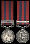 India General Service, 1854-95, single clasp, Persia, impressed (N. Russuldar. Moostuffah Khan. 1st. Regt. Sind. I. H.), suspension refixed, very fine...