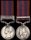 India General Service, 1854-95, single clasp, Jowaki 1877-78, engraved in a running script (Bugler Luchmun Singh 1st Sikh Infy), claw refixed, good fi...
